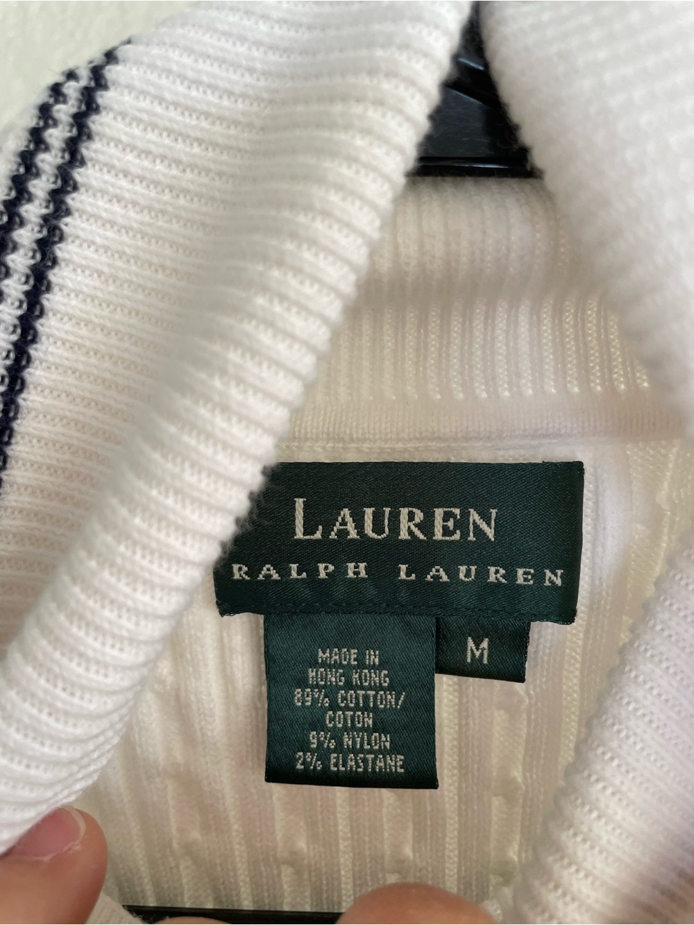 Lauren Ralph Lauren white cable-knit sleeveless turtleneck sweater vest Medium - Picture 6 of 7
